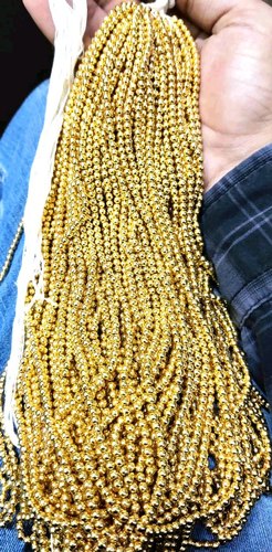 4mm Golden Plastic Beads