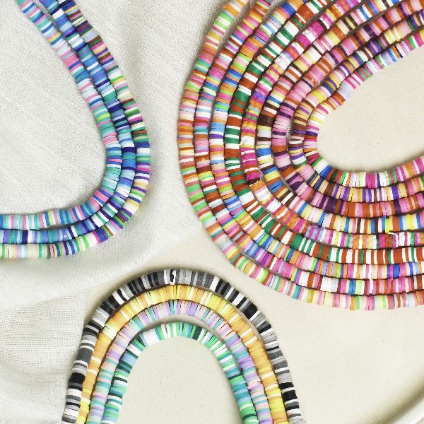 Rainbow Polymer Clay Fimo Beads | 6mm 40cm 1string