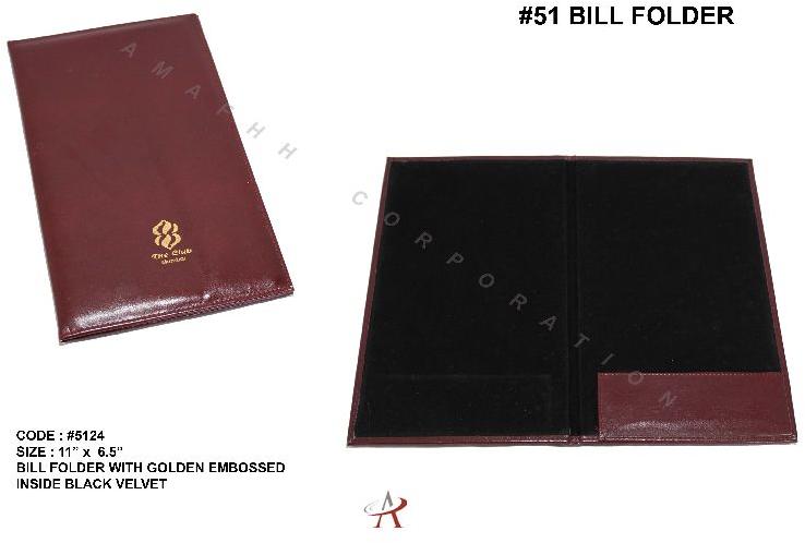 Vegan Leather Bill Folder