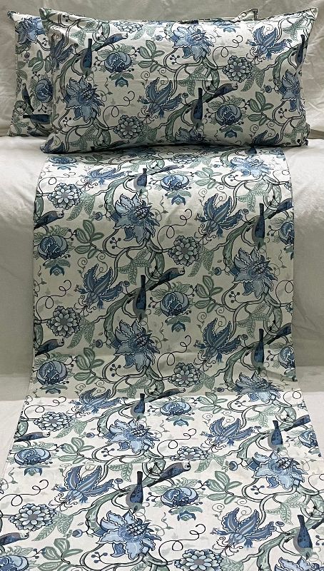 Birds Collection Double Bedsheets With 2 Pillow Covers