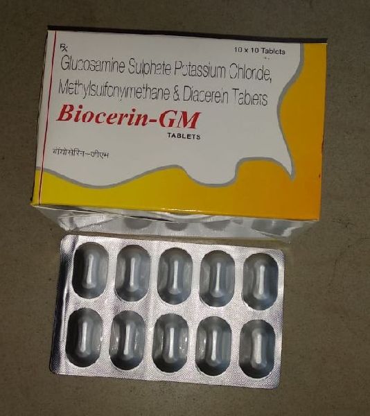 Glucosamine Sulfate, Potassium Chloride, MSM and Diacerein Tablets