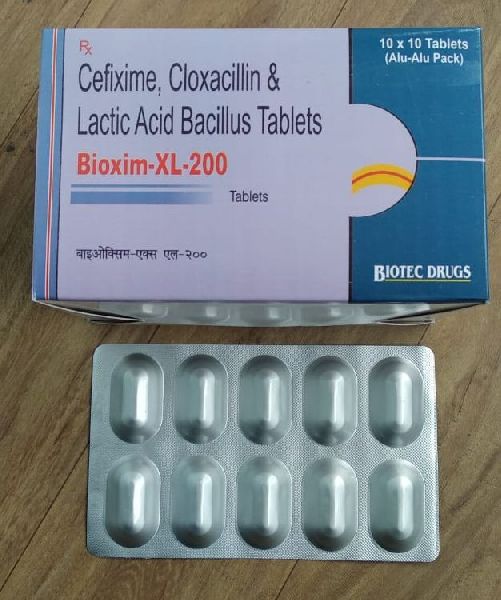Cefixime Cloxacillin and Lactic Acid Bacillus Tablets
