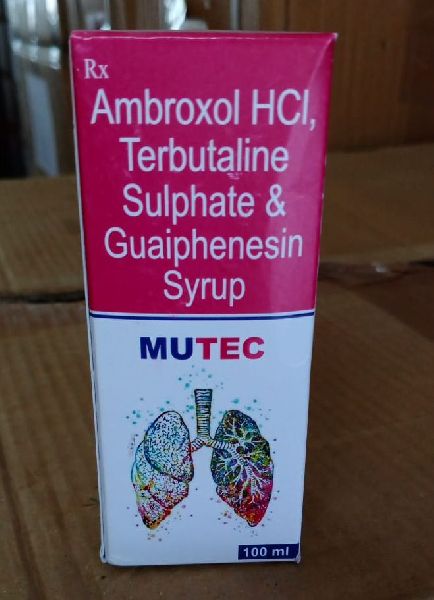 Ambroxol Hydrochloride Terbutaline Sulphate and Guaiphenesin 100ml Syrup
