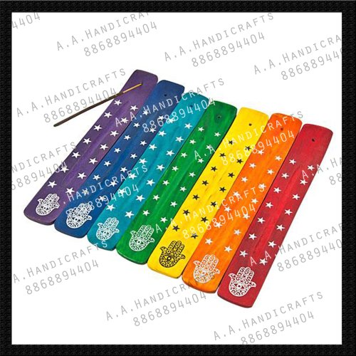 Rainbow Colored Wooden Incense Stick Holder