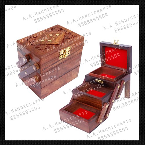 Sheesham Wood Sliding Type Jewellery Box