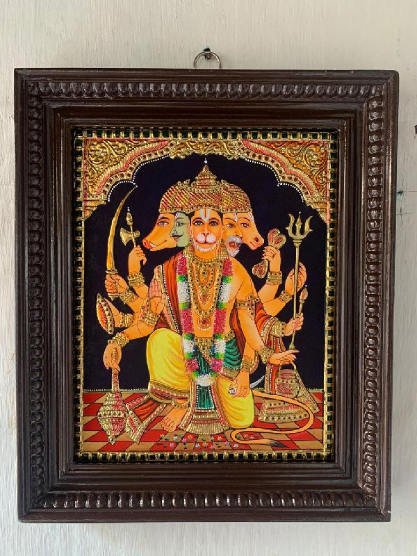 Panchmukhi Hanuman Tanjore Painting