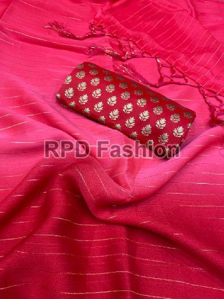 georgette saree with jacquard blouse