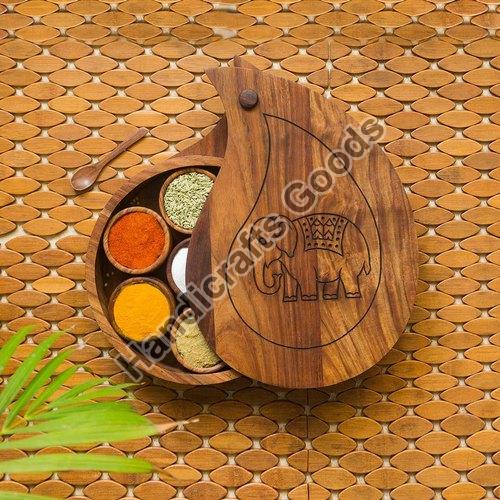 Wooden Handcrafted Spice Box