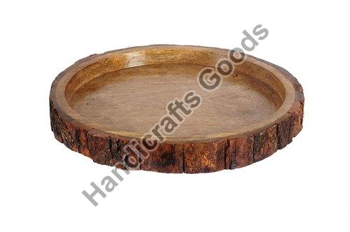 Wooden Round Serving Tray