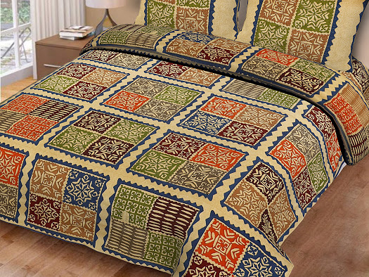 Ajrakh Print Bed Sheet Set
