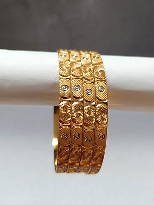 R50001 Gold and Silver Plated Brass Bangles