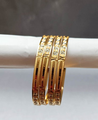 R50002 Gold and Silver Plated Brass Bangles