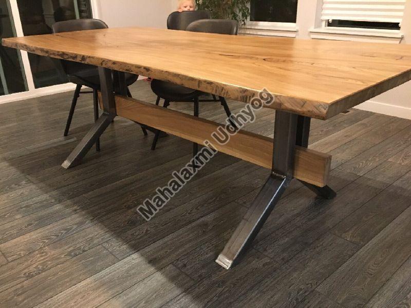 Wood and Metal Dining Table