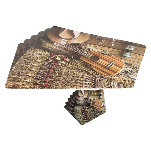 Modern Table Mat With Coaster Set