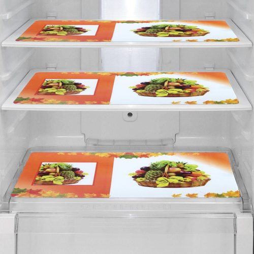 Orange & White Fridge Mats