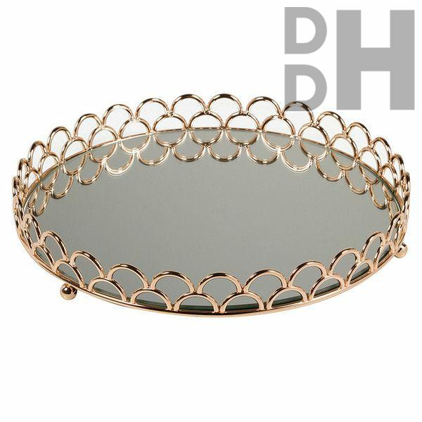 Grey Glass Iron Plated Aluminium Perforated Tray