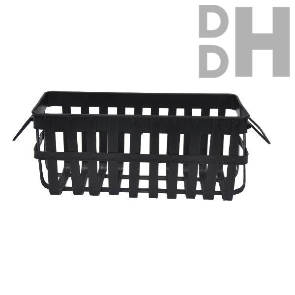 Rectangular Black Iron Basket