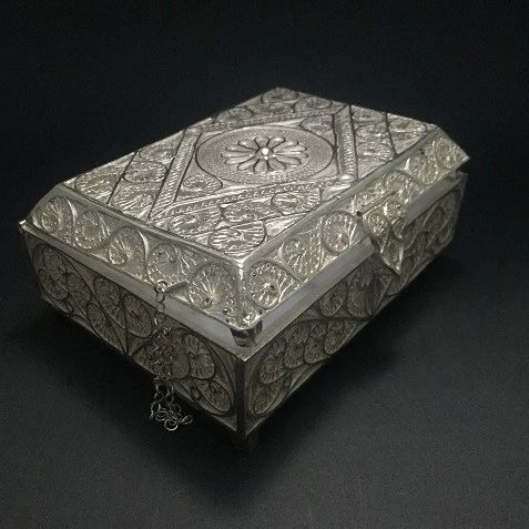 Silver Filigree Jewellery Box