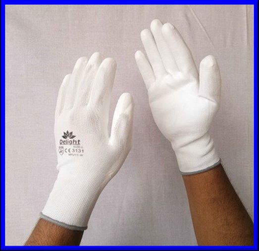 White PU Coated Gloves