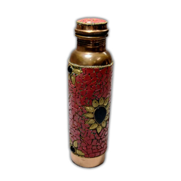 Floral Copper Water Bottle