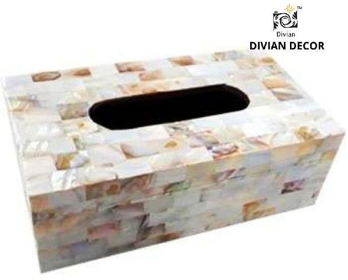 Mother Of Pearl Tissue Box