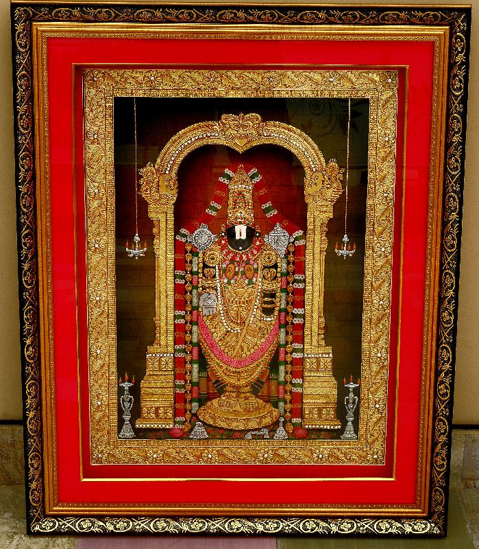 Sri Tirupati Balaji Tanjore Painting