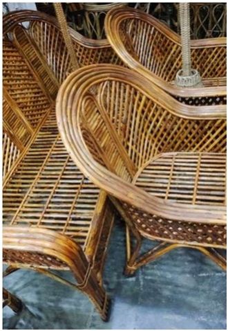 Cane Wood Sofa Set 05