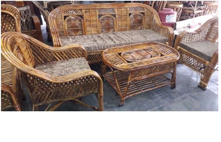 Cane Wood Sofa Set 07