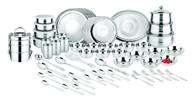 Stainless Steel 38 Piece Dinner Set