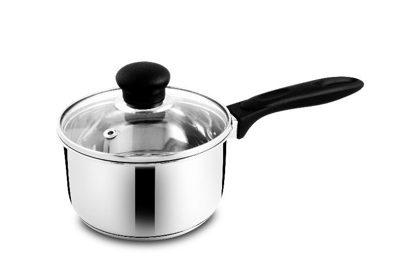 Stainless Steel Plain Saucepan with Lid