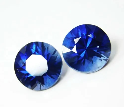 Blue Round Sapphire Gemstone