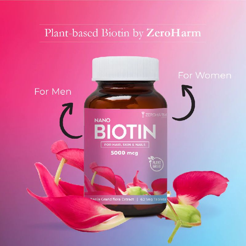 Nano Biotin 5000 MCG Tablets Manufacturer Exporter from Hyderabad India