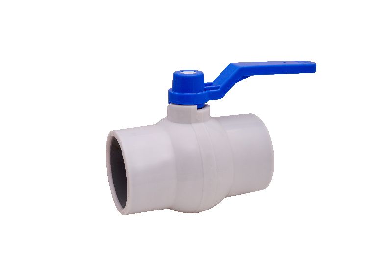 pp solid ball valve white ms plate