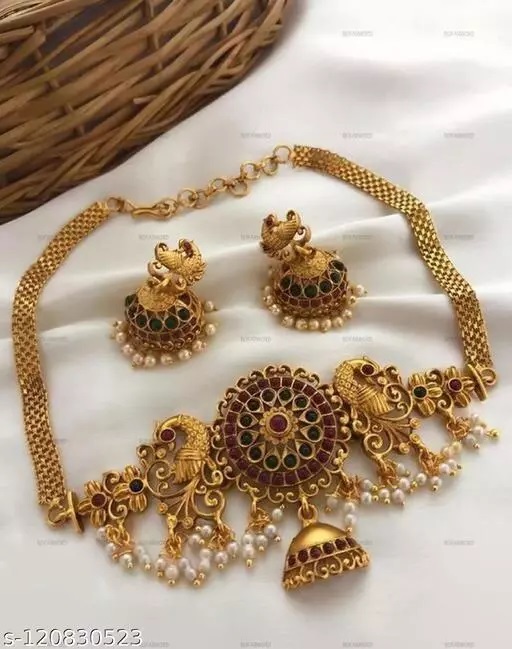 Peacock Choker Necklace Set