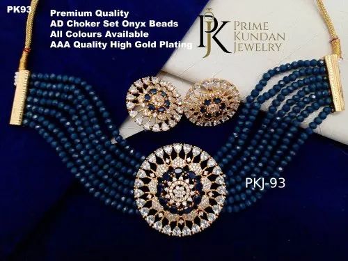 PK-93 American Diamond Necklace Set