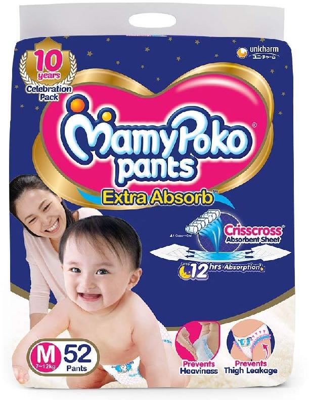 Cotton M Mamy Poko Pants Standard Diapers Size Medium Age Group 312  Months