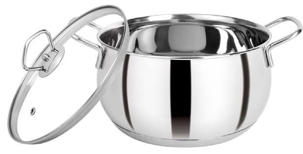 Stainless Steel Tall Belly Induction Bottom Casserole