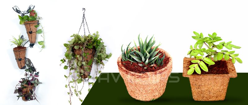 Conical Coir Hanging Basket