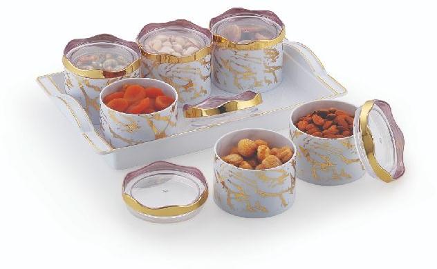 Marble Dry Fruit Tray Set