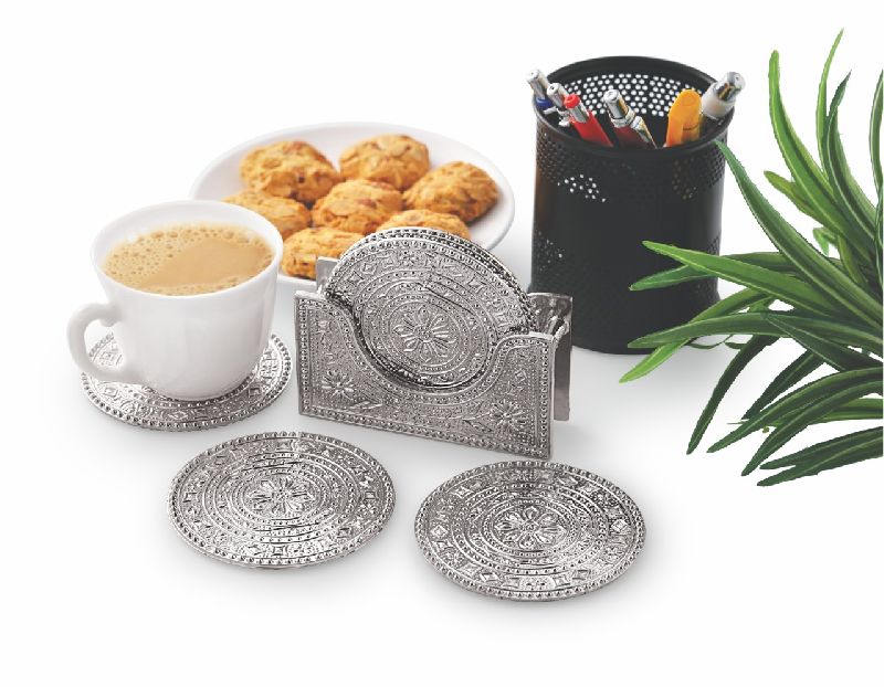 Silver Tea Coaster Set