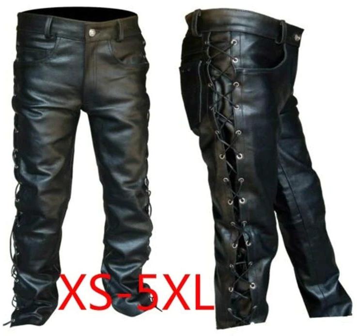 Buy REVOLUTION LEATHER PANTS Mens Leather Pants Black Online in India   Etsy