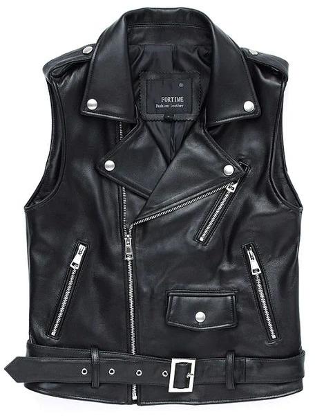 Women Leather Jacket Vest
