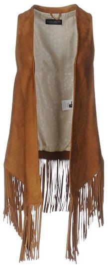 Womens Leather Fringes Shrug