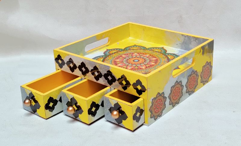 Handicraft Tray with Multi Drawer