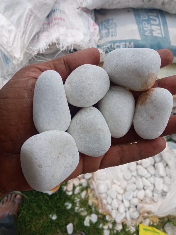Pure white pebbles