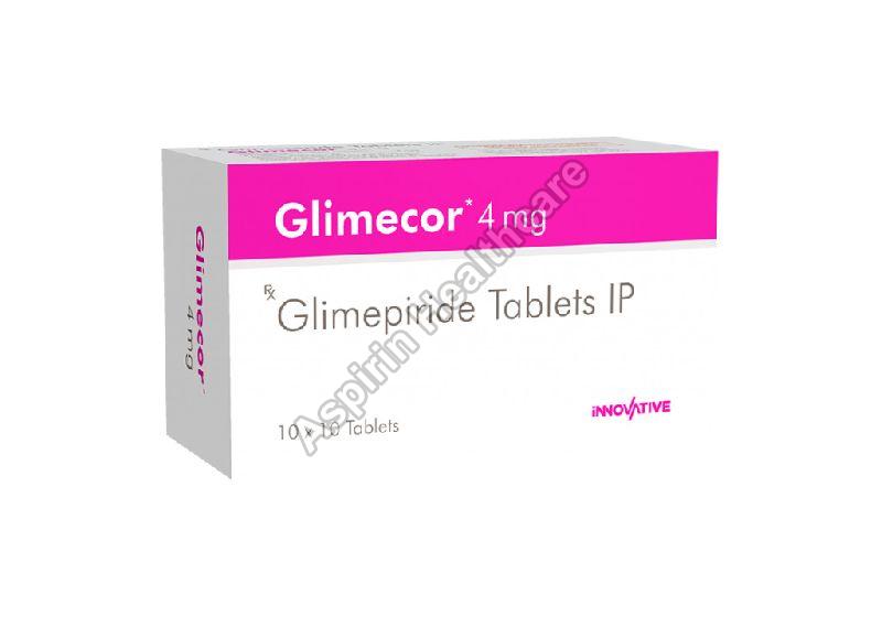 Glimecor 4mg Tablets
