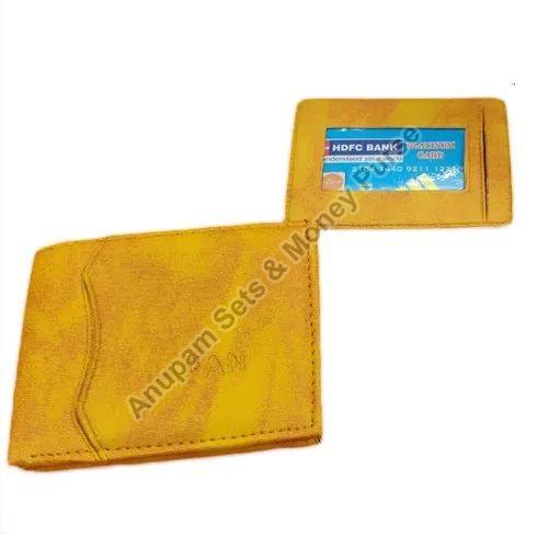 Mens Yellow Leather Wallet