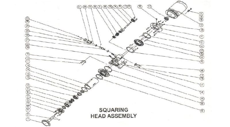 Squaring Head Assembly