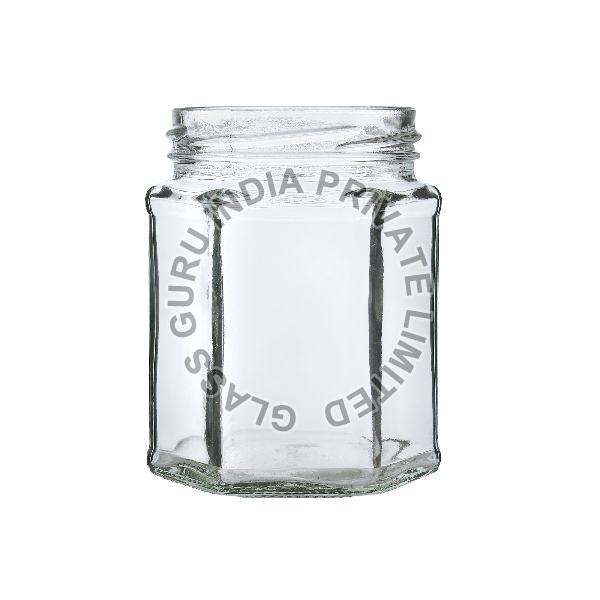 250gm Hexagon Glass Jar