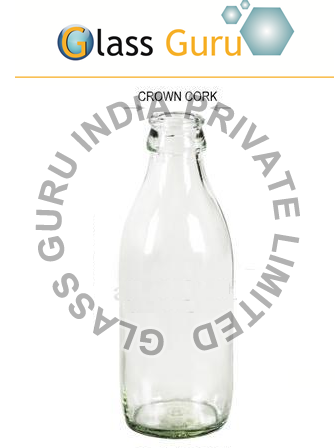 Crown Cap Milk Glass Bottle